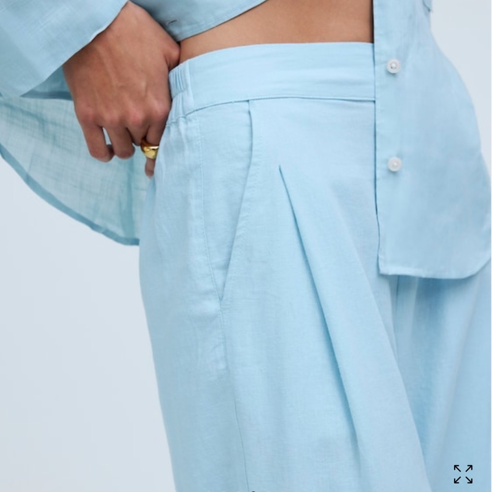 Madewell Pull-On Straight Crop Pant Blue Heron‎ 10 - Picture 2 of 9